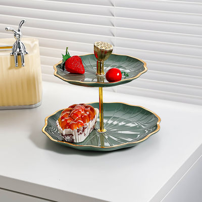 10-Inch White Ceramic Plate 3-Layer Disposable Plates Tableware for Valentine's Day Easter