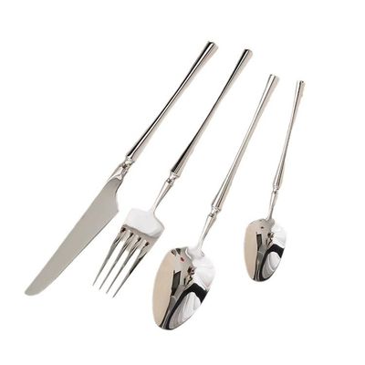 Production Spoon Fork Knife Chopsticks Kit 24-Piece Gold Stainless Steel Flatware Set
