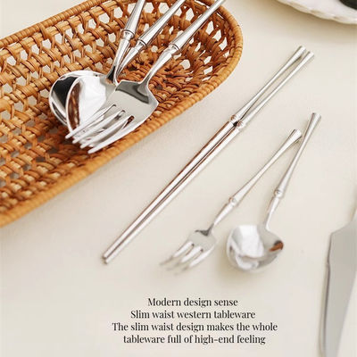 Technique On-glazed Luxury 24pcs Stainless Steel Flatware Set for Hotel and Wedding