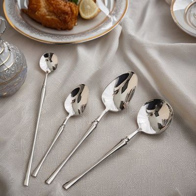 Luxury On-glazed Technique 24-Piece Stainless Steel Flatware Set for Fine Dining