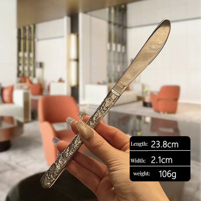 4 Users Customized Color Super Sharp Serrated Knife Gold Stainless Steel Flatware Set