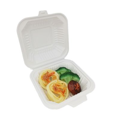 Biodegradable Disposable Food Container Durable Square Plastic Lunch Boxes with Lids