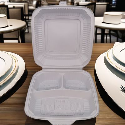 Food Grade Convenient Rectangle Plastic Lunch Boxes with Lids Microwave Safe Stackable Trays
