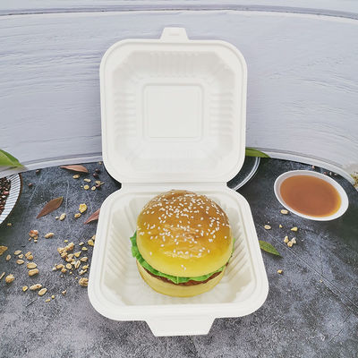 White Square Plastic Lunch Boxes Stackable To-Go Food Containers with Microwave Safe Lids