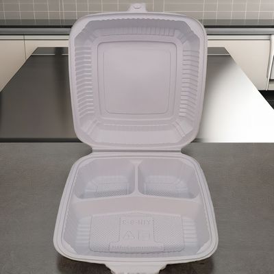 Food Grade Disposable Square Plastic Lunch Box with Lids Microwave Safe To-Go Containers