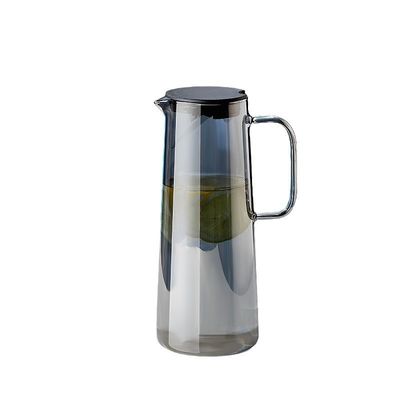 Stocked 1300/1800ml Borosilicate Glass Pitcher with Lids Handle for Iced Tea Lemonade