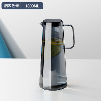 Stocked 1300/1800ml Borosilicate Glass Pitcher with Lids Handle for Iced Tea Lemonade