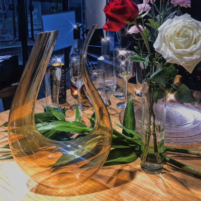Direct Luxury Amber U-Shaped Wine Goblets for Red Wine Lovers Custom Private Label