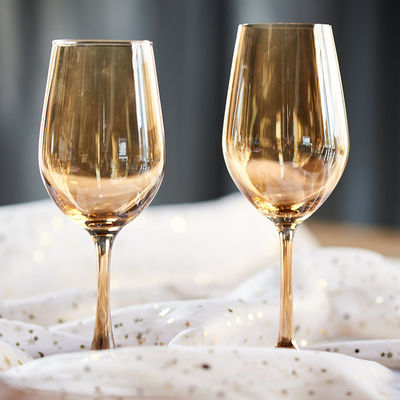Direct Luxury Amber U-Shaped Wine Goblets for Red Wine Lovers Custom Private Label