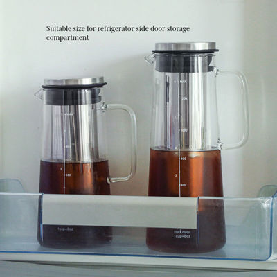 High Temperature Resistant Glass Water Bottle for Hot and Cold Drinks 1L/1.4L Capacity