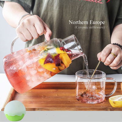 All Applicable Glass Pitcher Set with Cup High Temperature Resistant and Modern Design