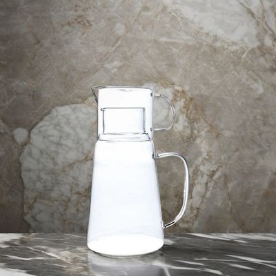 All Applicable Glass Pitcher Set with Cup High Temperature Resistant and Modern Design