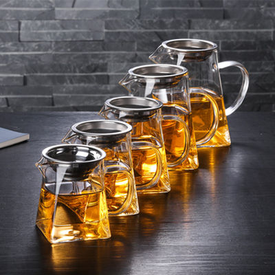 Customized 500ml-1L Borosilicate Glass Kung Fu Tea Cups with High Temperature Handles