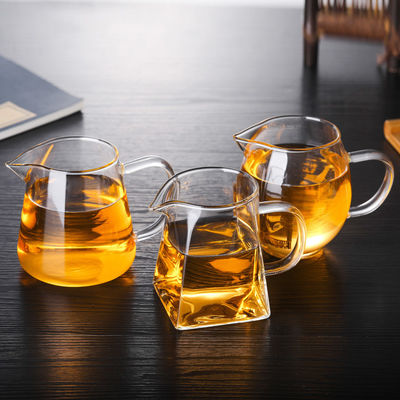 Customized 500ml-1L Borosilicate Glass Kung Fu Tea Cups with High Temperature Handles