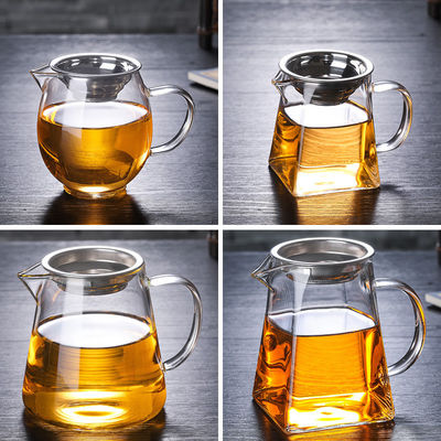 Customized 500ml-1L Borosilicate Glass Kung Fu Tea Cups with High Temperature Handles