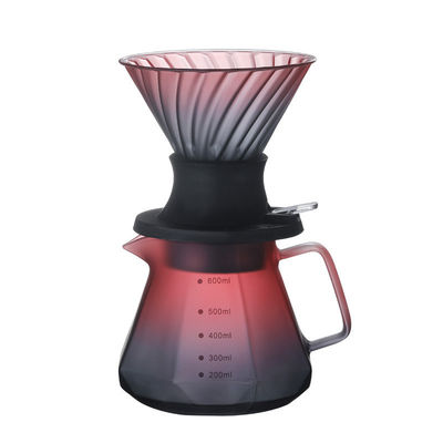 Black Glass Pour over Coffee Filter Immersion Dripper Set Accessories for Coffee Tea