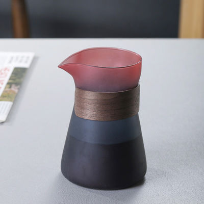 Hand Pressing Type Borosilicate Glass Hand Drip Coffee Pot with Stainless Steel Filter