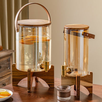 Unisex Pressing Type Glass Dispenser Trendy 7000ml Capacity for Lemon Juice Tea and More