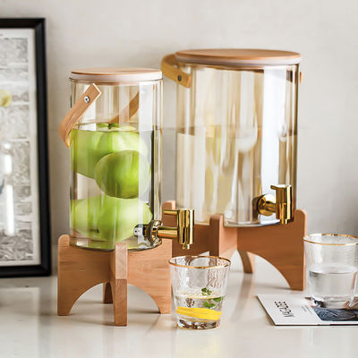 Unisex Pressing Type Glass Dispenser Trendy 7000ml Capacity for Lemon Juice Tea and More