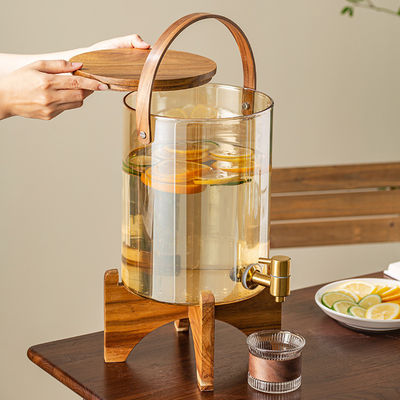 Unisex Pressing Type Glass Dispenser Trendy 7000ml Capacity for Lemon Juice Tea and More