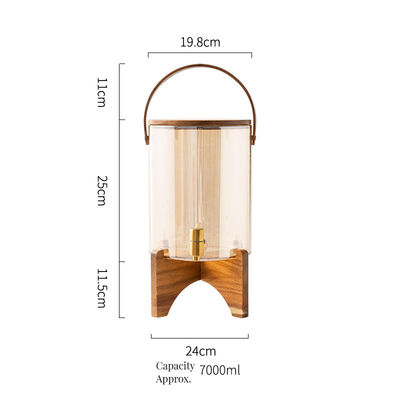 Unisex Pressing Type Glass Dispenser Trendy 7000ml Capacity for Lemon Juice Tea and More