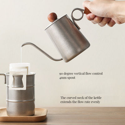 Stainless Steel Gooseneck Coffee Maker with Sleek Modern Design and Long Mouth Hanging Ear Drip Spout