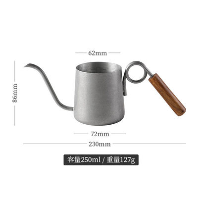 Stocked Modern Stainless Steel Gooseneck Coffee Maker with Long Hand Punch Drip Spout