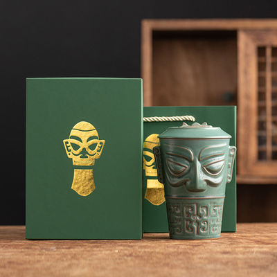 Ceramic Mug WITH LID for Office Reception and Business Gifts Large Capacity Bone Material