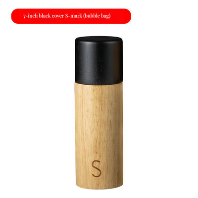 Customized Size Oak Wood Shakers 7-Inch Adjustable Ceramic Core Salt and Pepper Mill Set