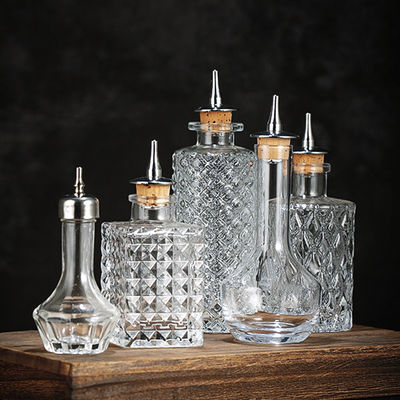 Japanese-style Design Luxury Non-Lead Crystal Amber Shot Glasses for Wine 30ml Capacity