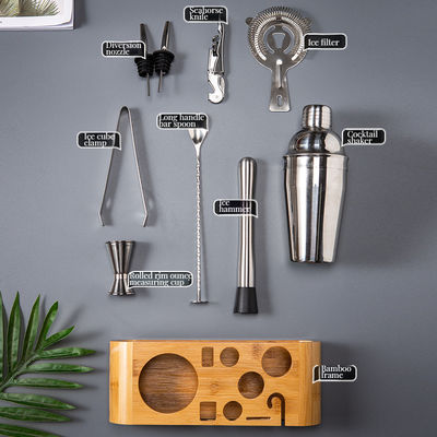 Stainless Steel Cocktail Bartender Tool Kit for Home Bartending and Customized Color