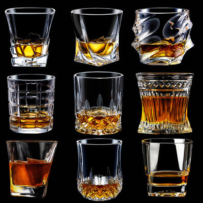 Custom Engraved American Style Heavy Base Whiskey Shot Glasses for Whisky Bar Parties