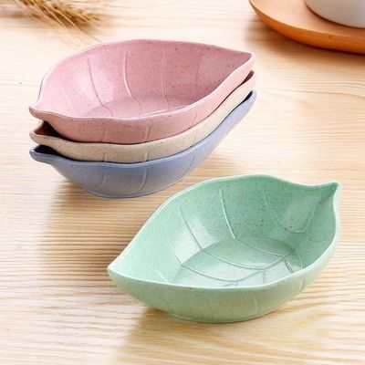 Disposable Food Container Creative Leaf Shape Dipping Bowl for Soy Sauce and Snacks
