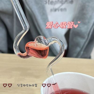 Bar Accessories Wave Design Bulk Reusable Borosilicate Glass Straws Transparent Colorful