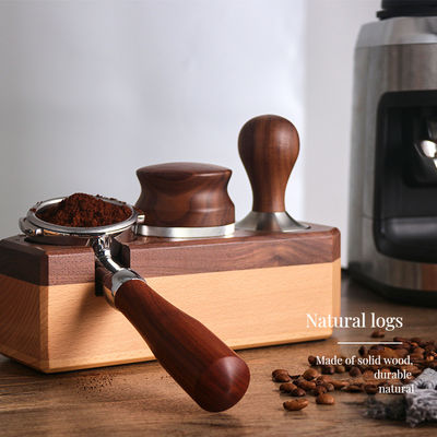 58mm Barista Tool Black ABS Portafilter Espresso Tamper Holder with Customized Size