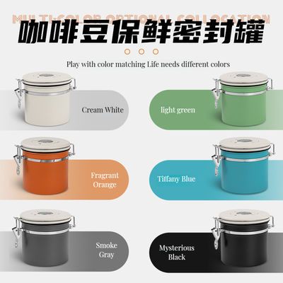 Food Storage Package Modern 304 Stainless Steel Coffee Can with Breathable Preservation