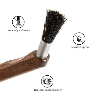 Customized Detachable Long Handle Curved Bamboo Wood Cleaning Brush for Home Kitchen