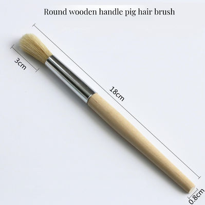 Customized Detachable Long Handle Curved Bamboo Wood Cleaning Brush for Home Kitchen