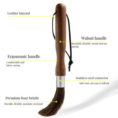 Long Handle Double Bath Dry Brush for Super Markets Custom Double Nylon Boar Wood Brush