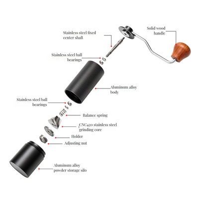 Adjustable Setting Multifunctional Bean Mill for Storage Hand Touch Coffee Grinder
