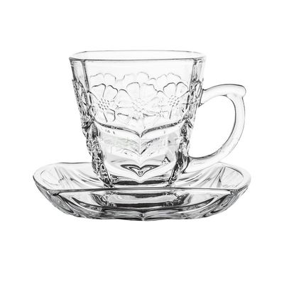Simple Design Ceramic Porcelain Coffee Cup and Saucer Set for Home Decoration