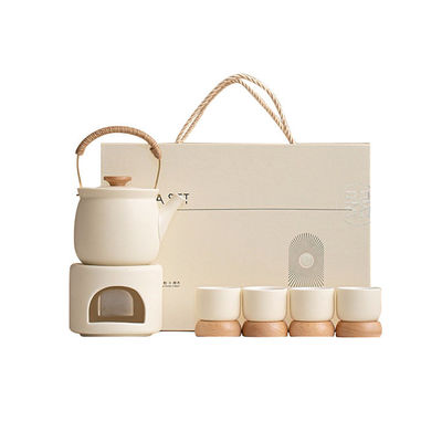 European-Style Loop-Handled Ceramic Tea Warmer for Home Hotel Restaurant and Office
