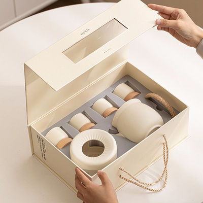 European-Style Loop-Handled Ceramic Tea Warmer for Home Hotel Restaurant and Office