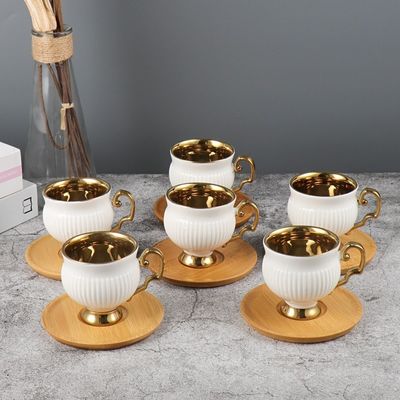 Release Arabian Design Ceramic Coffee Cups for Coffee Shops Customized Logo