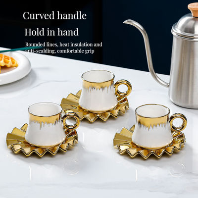 Elegant Coffee Tea Wallpaper Design Ceramic Western Dinner Set for Sustainable Living