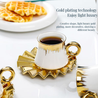 Elegant Coffee Tea Wallpaper Design Ceramic Western Dinner Set for Sustainable Living