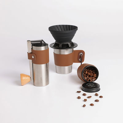 Coffee Grinders and Pour Over Kettle in Modern Luxury Travel Set with Manual Grinder