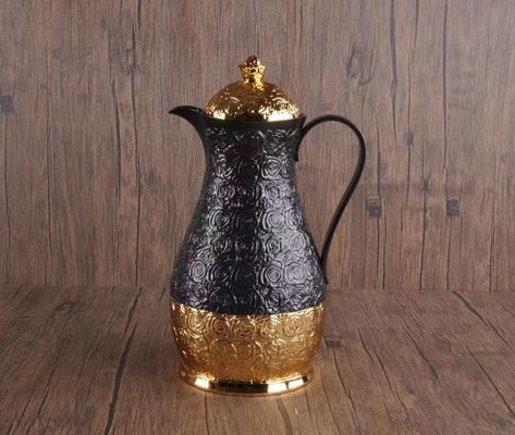 Europe Design Two Piece Glass Liner Thermos Bottle Metal Body Coffee Vacuum Flasks