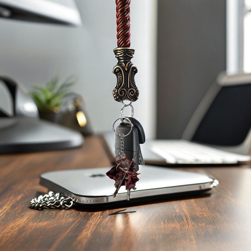 Customized Color Wukong Keychain Black Acrylic 2D Flat Pendant for Backpack Car Computer