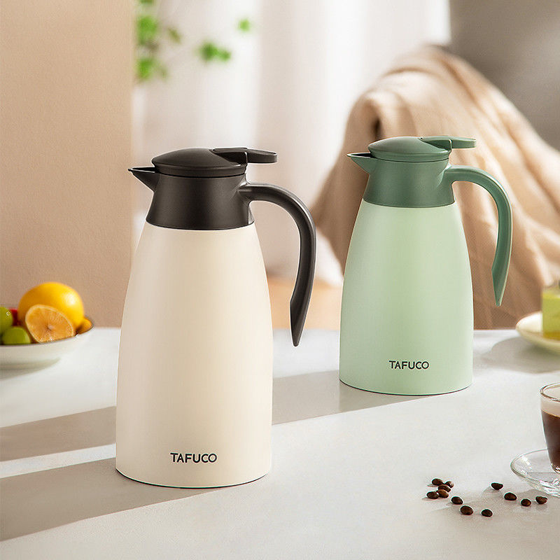 Stainless Steel Thermal Coffee Carafe Large 1.5L/2L Vacuum Hot Pot for Adults WITH LID
